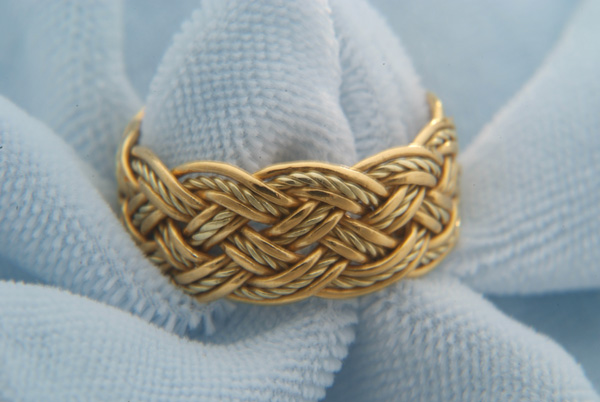old ring, in grean and 24K