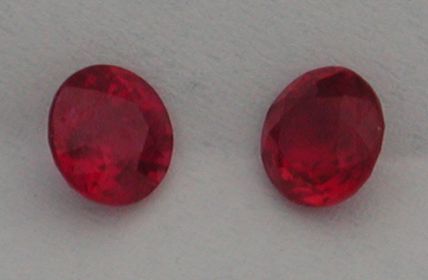 Matched pair of rubies.