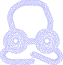 Mats connected, with side straps, full pattern.