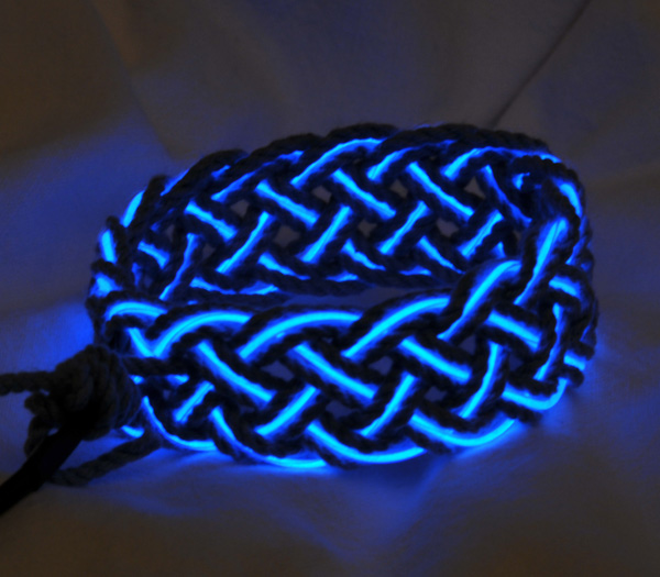 Glowing bracelet.