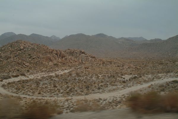 Mountain passes east of San Diego.